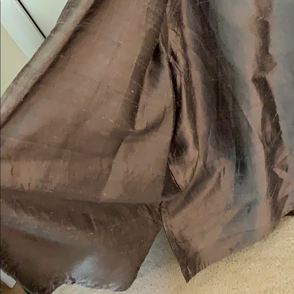 Handmade open front blazer made with rugged satin - Picture 3 of 4